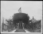 HMS American Salvor:  Sternview of Bars 5 before launching.  Barbour Boat Works, New Bern, NC
